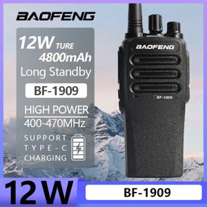 BaoFeng BF-1909 워키 토키 12W 고출력 전문 침투 라디오는 유형 C 충전 장거리 강력한 휴대용을 지원합니다.