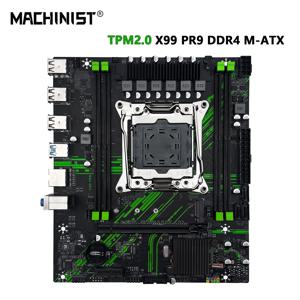 MACHINIST X99 마더보드 X99 PR9 지원 TPM2.0 LGA 2011-3 인텔 제온 E5 V3&V4 CPU DDR4 RAM SATA/NVME M.2 슬롯 USB3.0