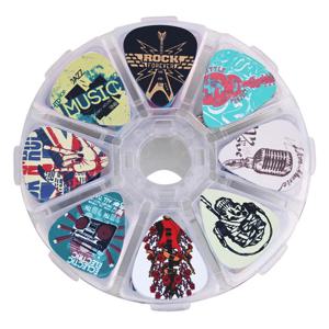 0.46/0.71/1.0mm 50pcs 기타 패들 어쿠스틱 기타 픽 우쿨렐레 악기 액세서리 만화 스타일 픽 (박스 포함)