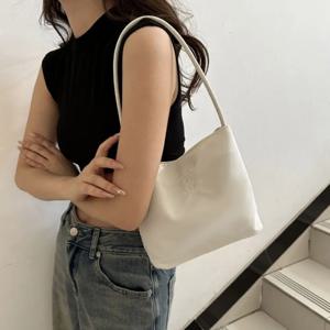 패션 숄더 백 수 놓은 편지 겨드랑이 가방 캐주얼 핸드백 여성 고용량 핸드백