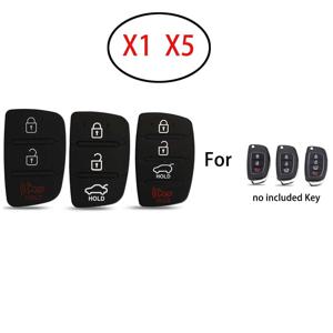 징유친 X1 X5 교체용 고무 패드 3/4 버튼 플립 자동차 리모컨 키 쉘 (현대 i30 ix35 기아 K2 K5 키 커버 케이스)
