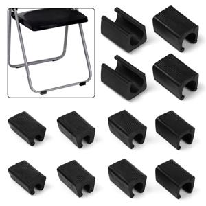 10Pcsdurable U 자형 의자 다리 패드 유용한 미끄럼 방지 튜브 캡 안티 프론트 틸트 댐퍼 스툴 파이프 클램프 글라이드 플로어 프로텍터