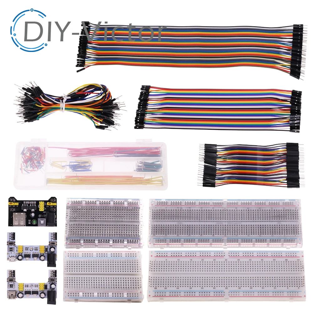 3.3V/5V MB102 브레드보드 전원 모듈 + MB-102 830 포인트 Arduino 키트 +65 점퍼 와이어용 프로토타입 빵 보드 도매