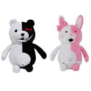 25cm 애니메이션 Dangan Ronpa 슈퍼 Danganronpa 2 Monokuma 흑백 곰 플러시 장난감 곰 부드러운 인형 동물 인형 장난감