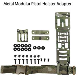 금속 모듈 형 권총 홀스터 어댑터 호환 QLS 플랫폼 홀스터 드롭 레그 밴드 사냥 Airsoft Quick Pull Draw