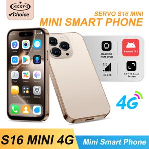 SERVO S16 미니 안드로이드 12.0 스마트폰 4G LTE 16GB/64GB 플레이 스토어 왓츠앱 와이파이 얼굴 인식 잠금 해제 포켓 휴대폰 4.0인치 디스플레이