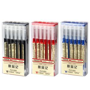54 개/대 일본 파인 포인트 펜 0.35mm 블랙 블루 레드 잉크 젤 펜 볼펜 학교 사무실 학생 필기 문구 용품