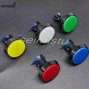 60mm 아케이드 푸시 버튼 LED 조명 DC 12V 플랫 버튼 (아케이드 게임 카드 회수, 세차, 자판기 부품, DIY용)