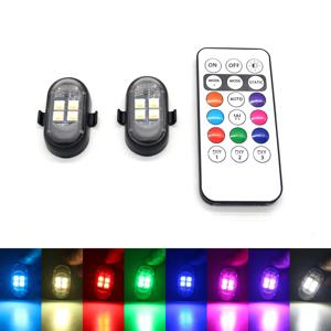 무선 리모컨이 포함된 RGB 자동차 실내등, 더 큰 배터리 및 더 밝은 LED, 타입-C 고속 충전, 오토바이용 멀티 모드