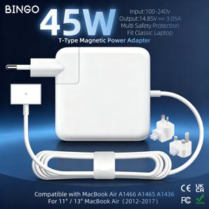 45W T형 마그네틱 포트 전원 어댑터 14.85V==3.05A CE FCC RoHS UKCA 인증 A1465 A1466 A1436 호환