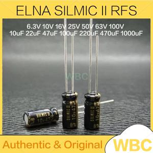 10개/세트 ELNA SILMIC II RFS 시리즈 하이파이 오디오 커패시터 6.3V 10V 16V 25V 50V 63V 100V 10uF 22uF 47uF 100uF 220uF 470uF 1000uF