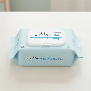 시치미 쓱 병풀시카 플러스 프리미엄 대용량 아기물티슈 캡형 72매 70gsm 10팩