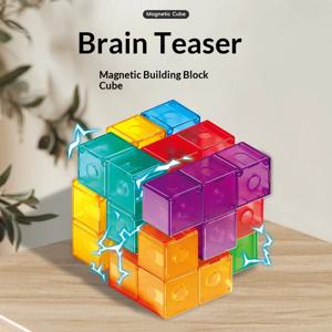 자석 블록 루반 3D 퍼즐 장난감 어린이용 소마 큐브 교육용 두뇌 티저 조기 학습 장난감