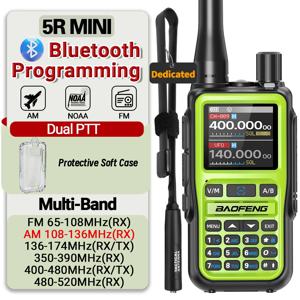 바오펑 UV-5R 미니 무전기 블루투스 프로그래밍 앱 장거리 999채널 라디오 보호 케이스 포함 전술 안테나