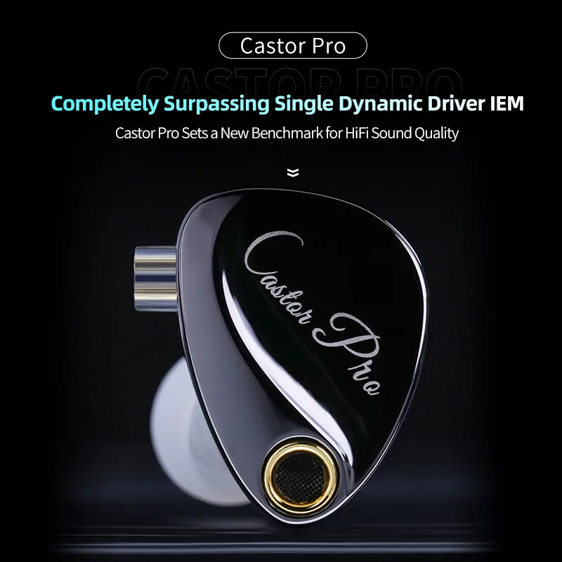 KZ Castor Pro HiFi 이어폰 다이나믹 드라이버 하이엔드 조정 가능한 이어폰 음질 베이스 헤드셋 분리형 케이블 헤드폰