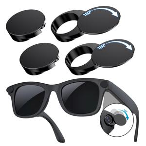 Ray-Ban Meta 스마트 안경용 4/6Pcs LED 라이트 프라이버시 커버 Wayfarer/Skyler/Headliner Gen1&2용 회전 카메라 렌즈 셔터