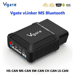 Vgate VLinker MS 블루투스 V2.3 ELM327 OBDII 스캐너 IOS 안드로이드 HS-CAN MS-CAN SW-CAN CH-CAN LS-CAN OBD2 자동차 진단 도구