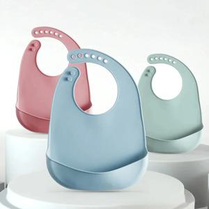 1-3pcs 아기 턱받이 조절 가능한 방수 턱받이 아기용 부드러운 식용 실리콘 신생아 침 흘리는 수건 침 흘리는 스카프 BPA 프리