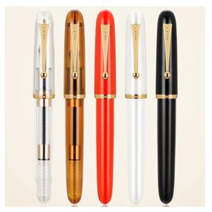1pc Jinhao 9016/9013 아크릴 만년필 Dadao 시리즈 투명 브라운 EF/F/M 펜촉 대용량 잉크 변환기