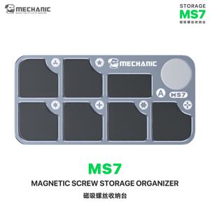 MECHANIC MS7 나사 자석 알루미늄 합금 보관 트레이, 자석 나사 보관 패드, 휴대폰 수리 보관 도구