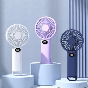 휴대용 소형 선풍기 LCD 디스플레이, 6단계 풍력, 핸드헬드/수직 다용도 소형 선풍기