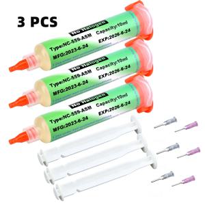 NC-559-ASM 솔더 페이스트 10CC 니들 튜브 타입 로진 솔더 플럭스 수리 용접 오일 (휴대폰 PCB BGA SMD 리워크용)