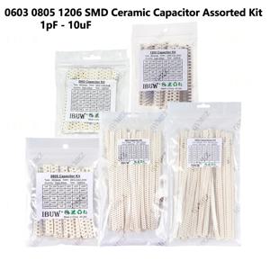0402 0603 0805 1206 SMD 세라믹 커패시터 모듬 키트 1pF - 10uF 100PF 10NF 100NF 칩 커패시턴스 세트 0.47UF 1UF