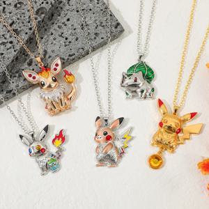 애니메이션 피카츄, 파이리, 꼬마풀 만화 Q 버전 펜던트 목걸이 - 수집용 팬 쥬얼리, 휴일 선물