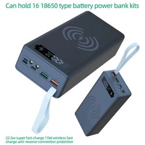휴대용 파워뱅크 케이스 16*18650 C16 USB 무용접 파워뱅크 케이스 분리형 QC 3.0 PD DIY 쉘 하우징