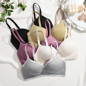 FINETOO 여성 속옷 작은 가슴 섹시한 푸시 업 란제리 여성을위한 원활한 브래지어 편안한 매일 브래지어 두꺼운 Bralette 32-38AB