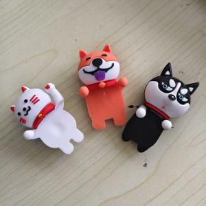 3D 귀여운 허스키 오토바이 백미러 폰 홀더 스티커 자동차 대시보드 장식 라이센스 플레이트 프레임 장식 데칼