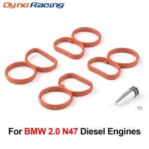 BMW N47 2.0D 엔진 수리 교체 액세서리 키트 용 4 개스킷이있는 자동차 소용돌이 플랩 빈 뱅 플랩 제거 플러그