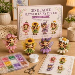 3D 비즈 숲의 요정 DIY 키트 수제 비즈 아트 프로젝트 마법의 공예 세트 (성인 및 청소년용) 초보자를 위한 비즈워크 키트 공예 애호가용