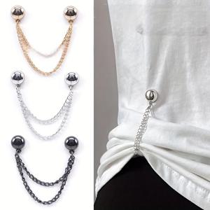 6Pcs 여성용 자석 의류 클립-조절 가능, 셔츠/소매/드레스/바지에 적합 브로치 클립, 여성용 패션 액세서리