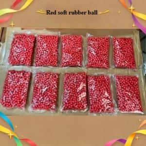 500개/봉투 7MM 레드 소프트 젤 라운드 볼 안전하고 유연한 리필용 탄환 재사용 가능한 비즈 어린이 모든 연령 야외 장난감용