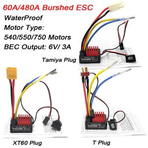 방수 1060 RTR 60A 브러시드 전자 속도 컨트롤러 ESC (1:10 1:12 RC 보트 RC 자동차 Axial SCX10 TRX4 TRX6 HSP QuicRun 용)