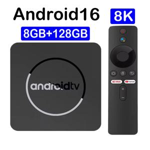 안드로이드 TV 박스 Q10 안드로이드 16 듀얼 와이파이 2.4G 및 5G 구글 보이스 램, 4GB 8GB 롬, 64GB 128GB 미디어 플레이어, 3D 8K 비디오, 4K 셋톱 박스