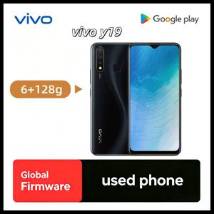 글로벌 펌웨어 VIVO Y19 스마트폰 4G LTE 6GB 128GB 안드로이드 9 13MP+2MP 양호한 상태 지문인식 5000mAh 중고폰