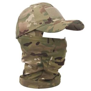 전술 Balaclava 야구 모자 전체 얼굴 마스크 세트 남자 여름 Snapback 태양 모자 야외 사냥 위장 Balaclava