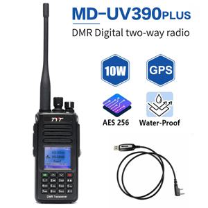 TYT MD-UV390Plus GPS 10W DMR 디지털 라디오 AES256 암호화 IP67 방수 듀얼 밴드 워키 토키 MD-UV390 업그레이드