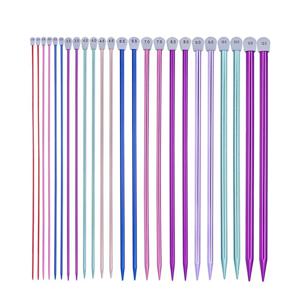 싱글 포인트 뜨게 바늘 핀 스트레이트 알루미늄 DIY 직조 도구, 긴 스웨터 스카프 바늘, 35cm, 2.0-12mm 스카프, 세트당 2 개