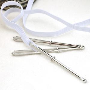 2 개/몫 스테인레스 스틸 의류 클립 DIY 바느질 도구 탄성 밴드 테이프 펀치 크로스 스티치 스레더 착용 탄성 클램프