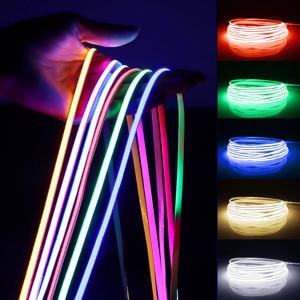 슈퍼 얇은 5mm COB LED 스트립 1m 2m 3m 4m 5m 고밀도 유연한 네온 LED 테이프 리본 홈 룸 장식 TV 백라이트 조명