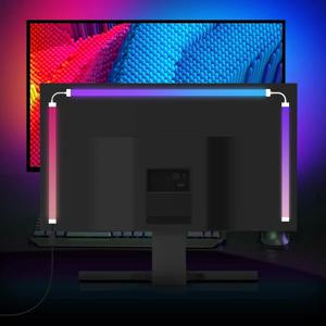 스마트 주변 PC 디스플레이 동기화 컴퓨터 모니터 백라이트 LED 스트립 라이트 RGB 컬러 DIY 게임 휴일 분위기 장식 램프