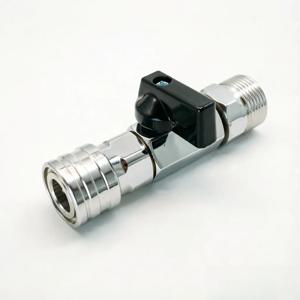 고압 세척기용 1/4인치 볼 밸브가 있는 호스 커넥터 M22 14MM/15MM 스테인리스 스틸 4000 PSI