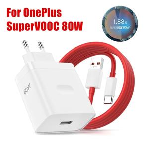 원플러스 80W 슈퍼부스트 EU 고속 충전기 (원플러스 10 프로, 11, 12, 13, 15, 노드 4, 5, CE 2, 3 라이트, 오포, 리얼미용) 타입 C USB 케이블