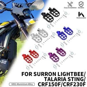 서론 CNC 풋 페그 오토바이 액세서리 발판 탈라리아 스팅 서론 라이트비 CRF 150F 230F 전기 자전거용