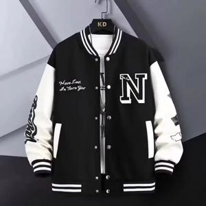 편지 자수 남성용 윈드 브레이커 야구 재킷 봄 새로운 한국 스타일 하라주쿠 힙합 streetwear 버튼 대학 재킷