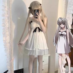 Anime Yosuga No Sora Kasugano Sora 코스프레 의상 소녀 달콤한 로리타 드레스 잠옷 여름 잠옷 프릴 잠옷 옷
