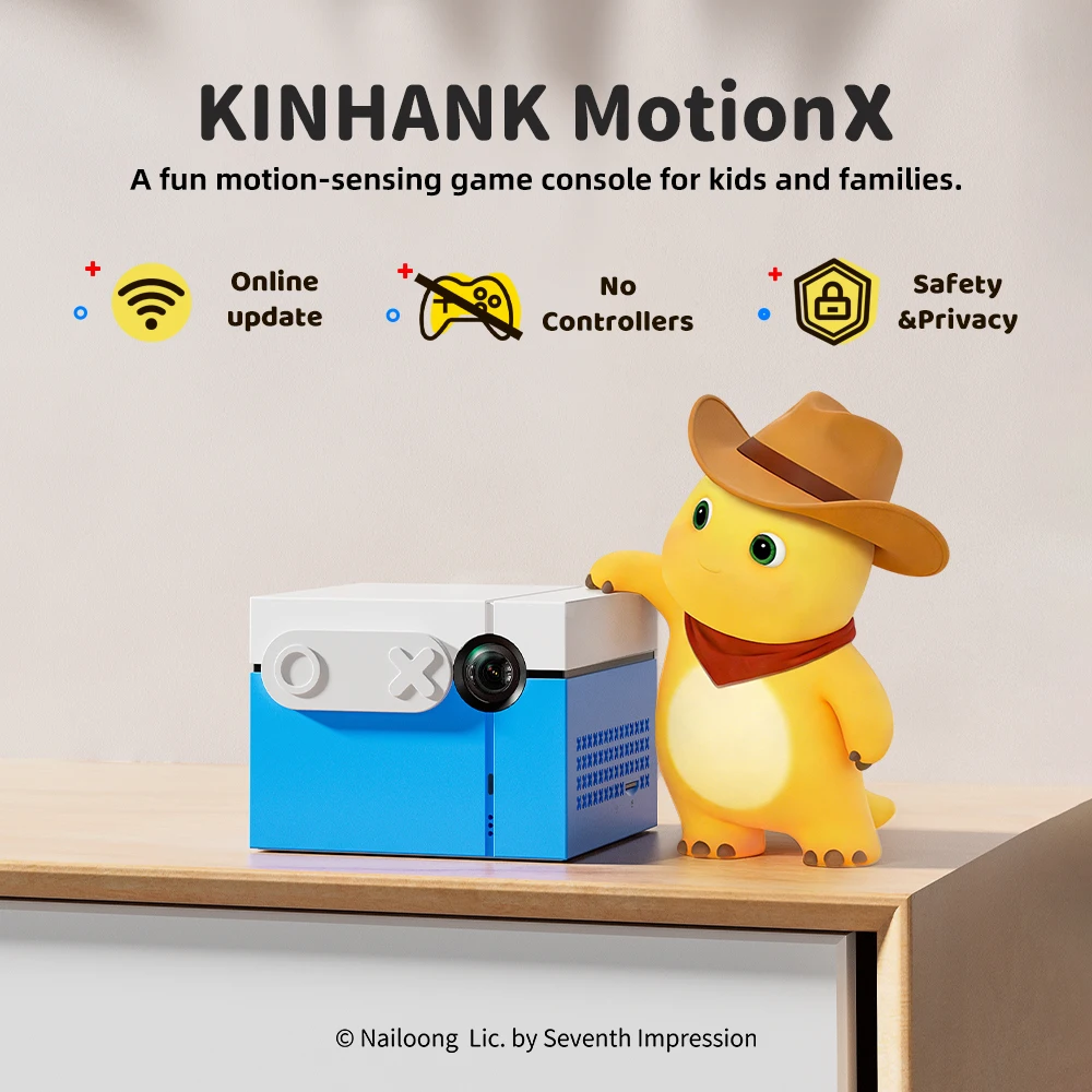 KINHANK MotionX 비디오 게임 콘솔 어린이 및 가족용 지속적인 업데이트 어린이 장난감 활동 놀이 시스템 실내 체육 활동